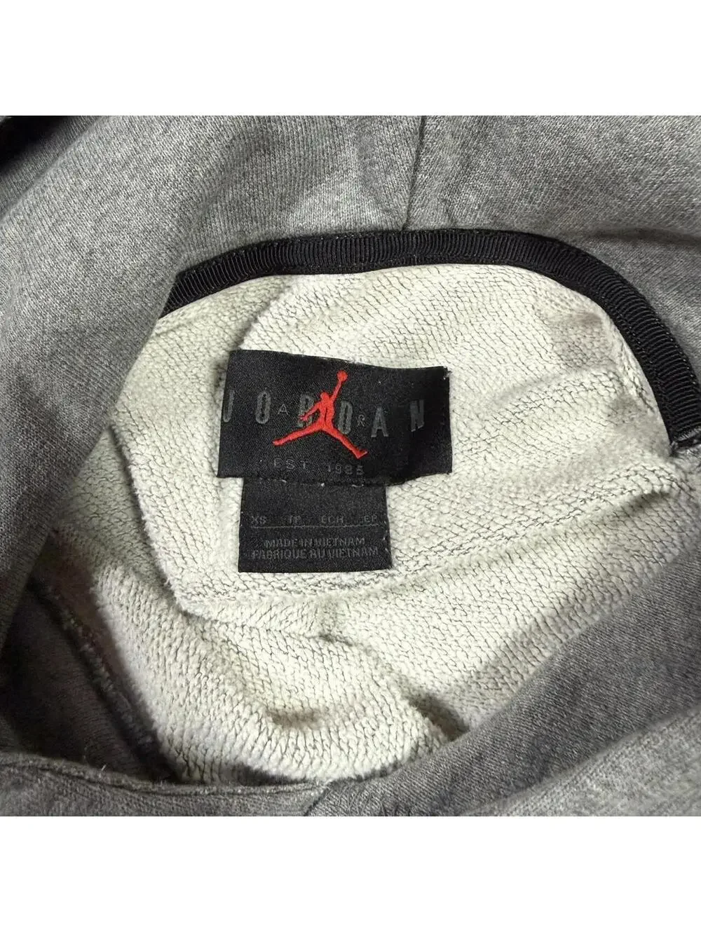 Jordan grey all over print jump man hoodie Size XSmall